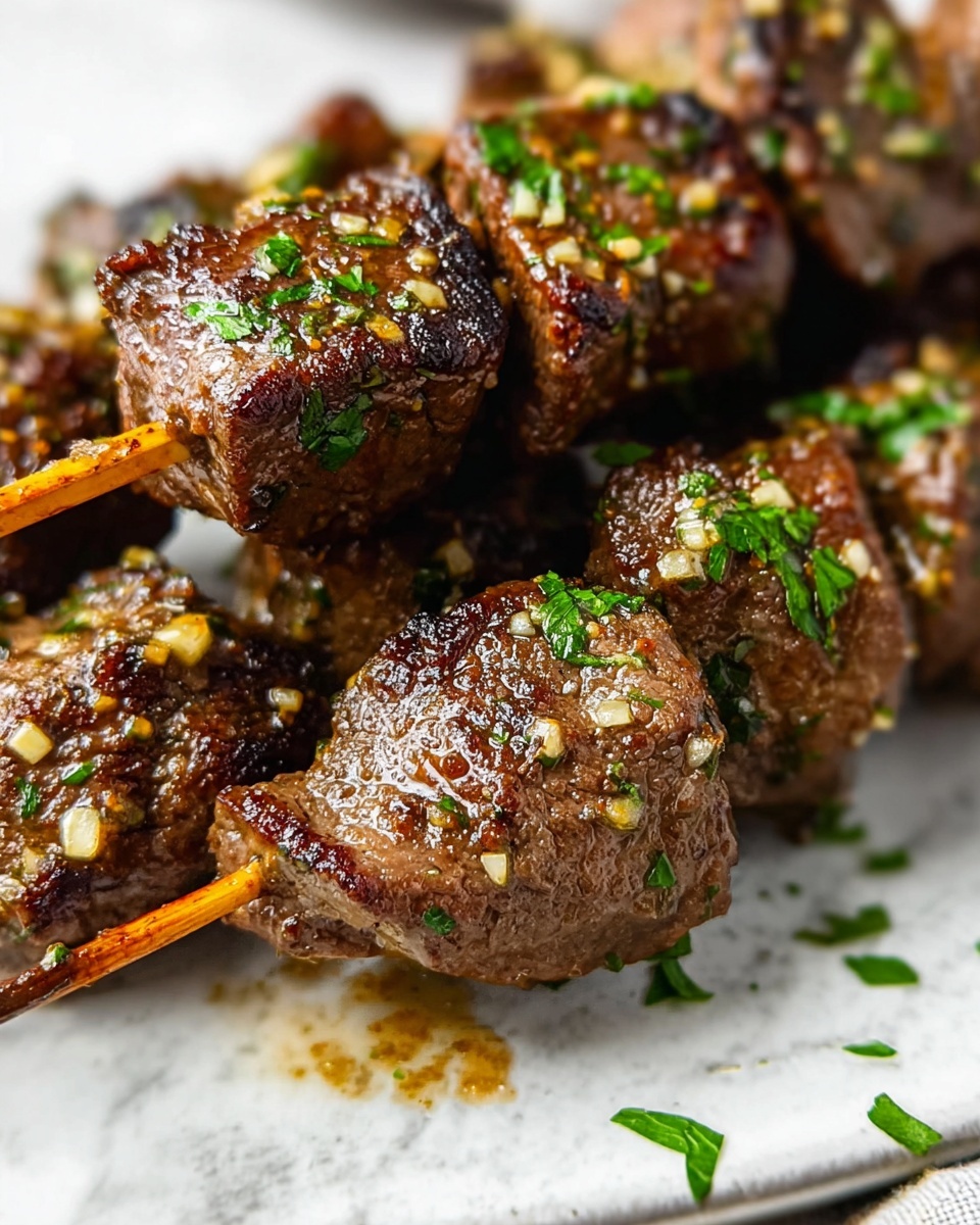 Cajun Garlic Parmesan Air Fryer Steak Skewers Recipe - Recipe Image