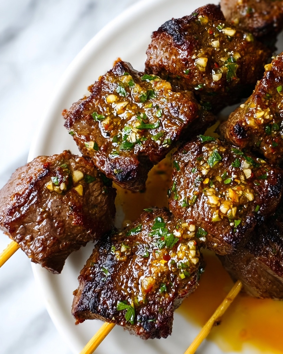 Cajun Garlic Parmesan Air Fryer Steak Skewers Recipe - Recipe Image