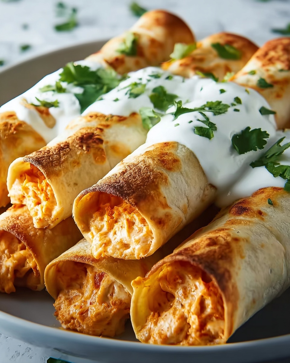 Jalapeño Cream Cheese Buffalo Chicken Taquitos Recipe - Recipe Image