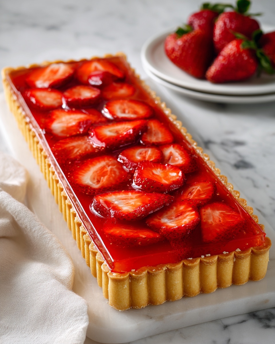 Easy Strawberry Slab Pie Recipe - Recipe Image